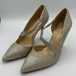 Elegant Gold High Heel Shoe